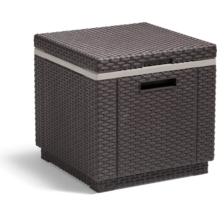 Allibert Beistelltisch-Kühlbox Ice Cube 40 Liter, braun