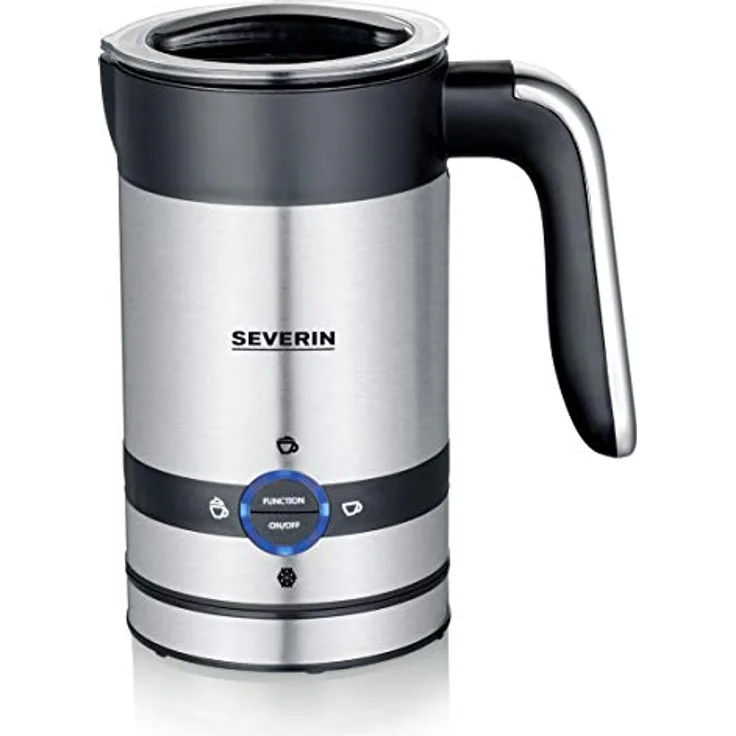 SEVERIN SM 3584 Milchaufschäumer, 450, Edelstahl, 200 milliliters, schwarz