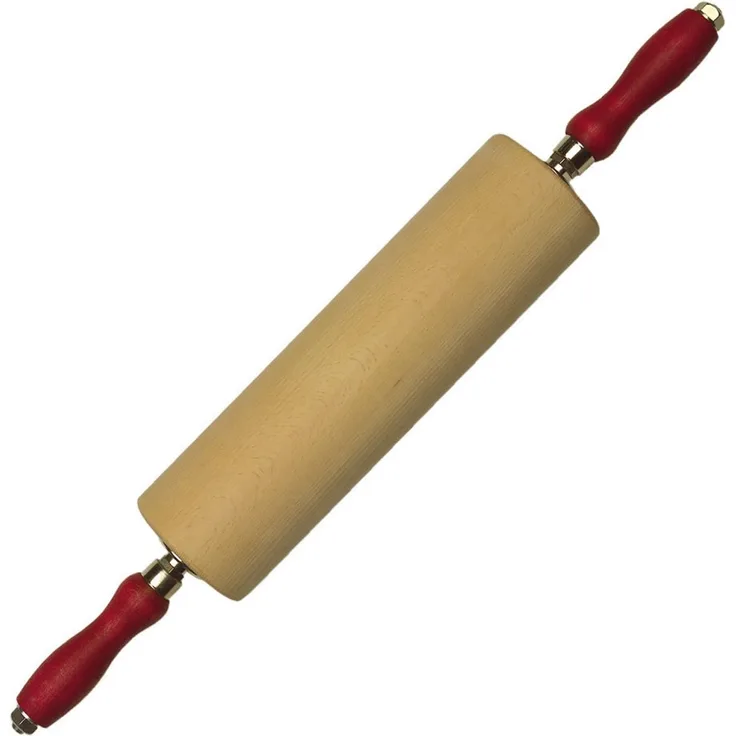 Städter Teigrolle-Rollholz ca. ø 8,5 x 45 cm mit Kugellager, Holz, Braun, 45 cm