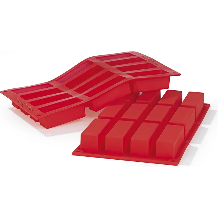 PLANTBREAK Silikon-Backform für 12 Riegel, rot