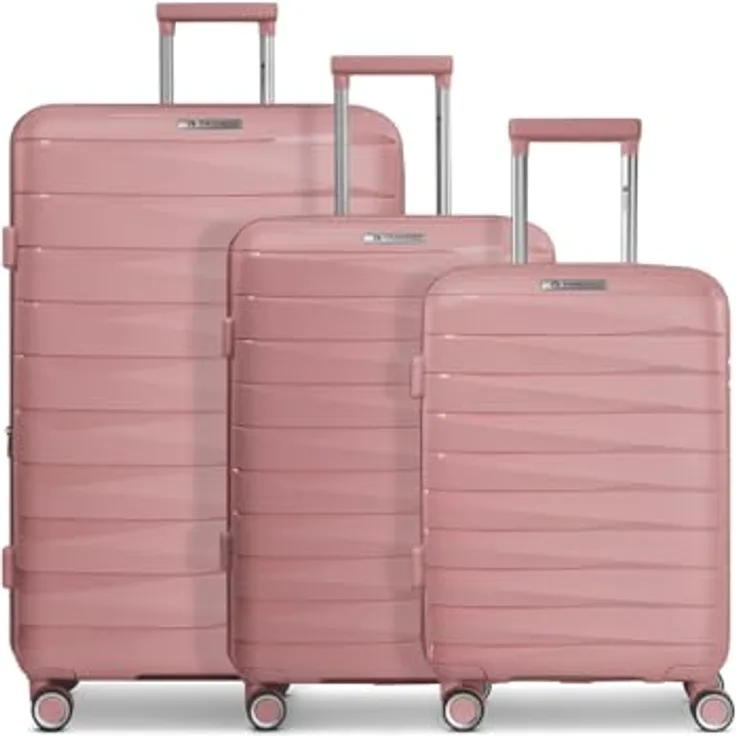 Franky Trolleyset London, 4 Rollen, (3-teilig, 3 tlg), Polycarbonat, schwarz