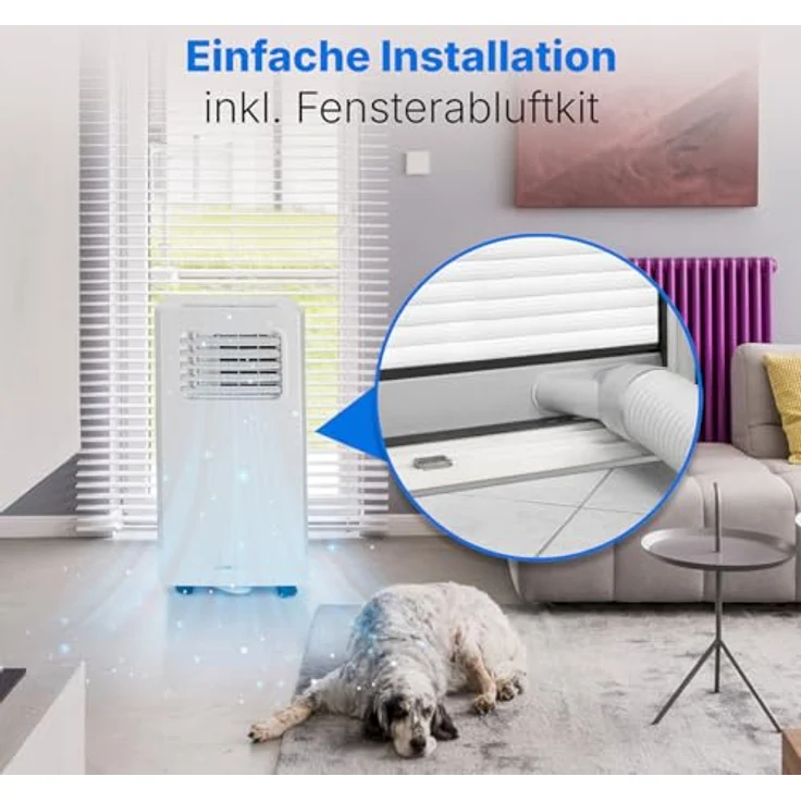 Clatronic CL 3844, mobile Klimaanlage mit 7.000 BTU, 3in1-Funktion, inklusive Fensterkit, weiß – Bild 6