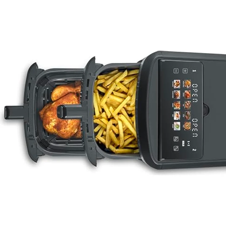 CASO AirFry DuoTower 3189, Fritteuse mit Doppelkochfunktion und gesundem Heißluftfrittieren – Bild 6