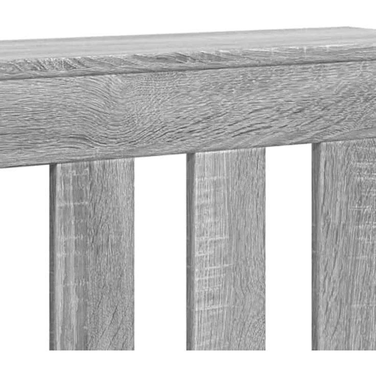 vidaXL Heizkörperverkleidung Grau Sonoma, 104x20x82 cm, Holzwerkstoff mit modernem Latten-Design und pflegeleichter Oberfläche – Bild 4