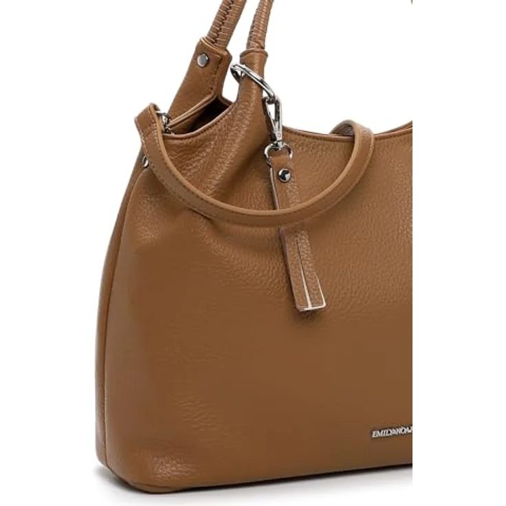 EMILY & NOAH Shopper E&N Jeanine, elegante Handtasche aus hochwertiger Echtleder-Optik mit Quasten-Applikation, beige – Bild 6