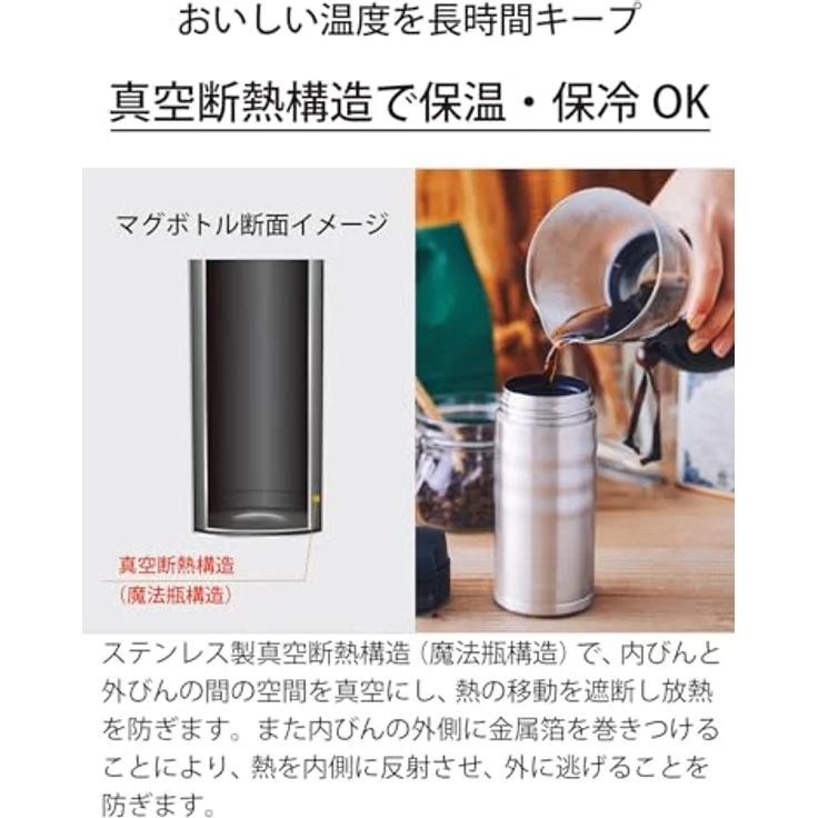 Kyocera TWIST TOP - isolierte Trinkflasche mit keramischer Innenbeschichtung | schadstoff-frei | auslaufsicher | leicht | stylisch | perlweiß, 350 ml – Bild 7