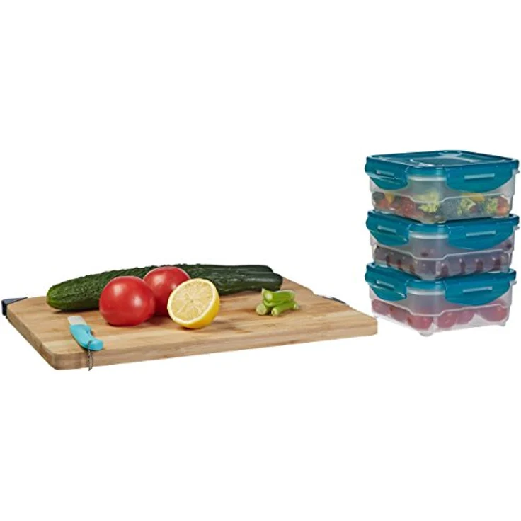 AmazonBasics 6pc Airtight Food Storage Containers Set, 3 x 0.8 Liter – Bild 2