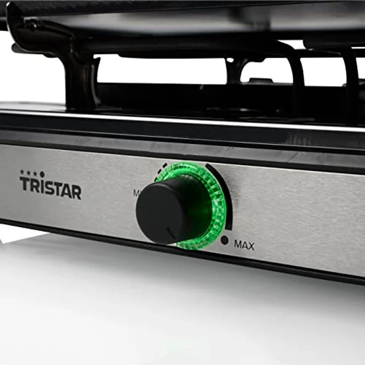 Tristar Raclettegerät RA-2748 – 3-in-1 – Raclette/Kochstein/Grill/Teppanyaki – Für 8 Personen – 1400 W, Schwarz – Bild 3