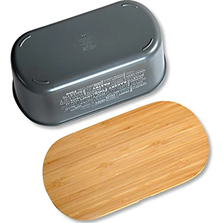 KESPER for kitchen & home Brotkasten, Kunststoff, Bambus, 1-tlg, mit Deckel als Schneidbrett – Bild 6