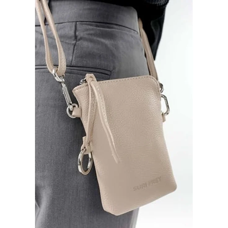 Suri Frey Handyetui Debby, Umhängetasche in Beige, vegan, Echtleder-Optik, 13 x 18 x 3 cm – Bild 4