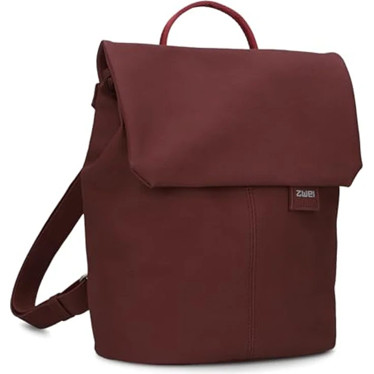Zwei Mademoiselle.M City Rucksack, 29 cm, rot aus 100% Polyurethan, 24 x 13 x 29 cm – Bild 1