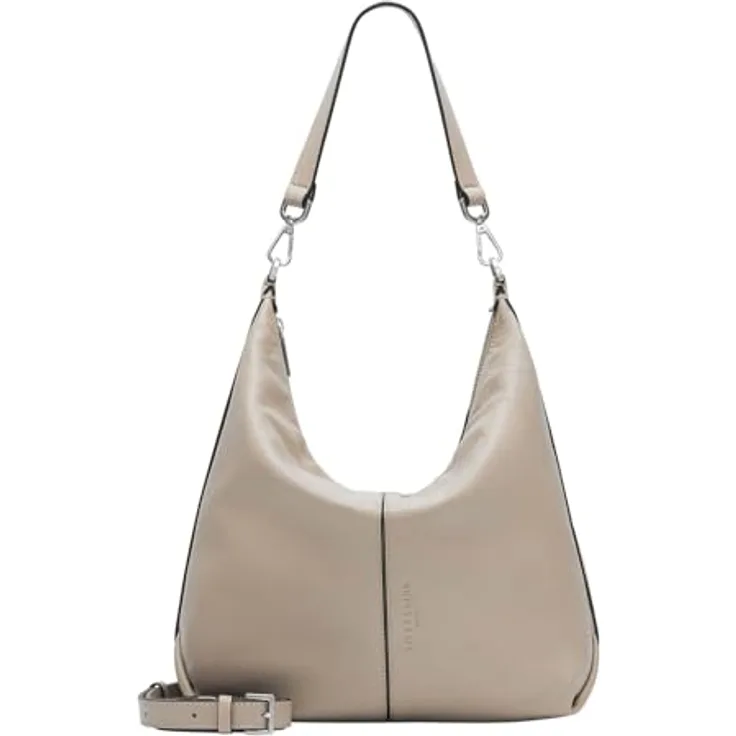 Liebeskind Berlin Hobo Bag PARIS, elegante Handtasche aus weichem Lammleder, Beige
