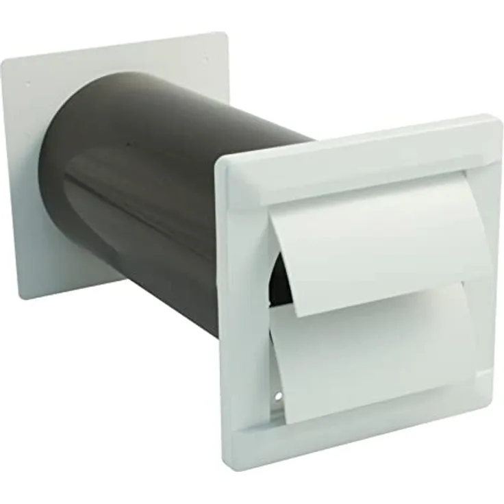 Marley Lüftung Teleskopkanal mit selbsttätiger Verschlussklappe für Flachkanal System 110, weiß