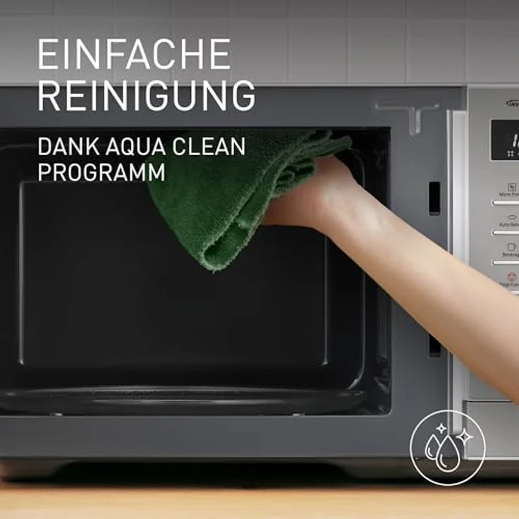 Panasonic NN-SD36QSEPG, Solo-Mikrowelle mit 1000 Watt, 29 l Volumen, Silber, Inverter-Technologie, automatische Auftaufunktion – Bild 8
