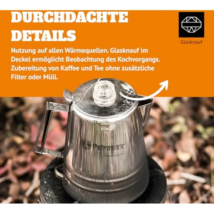 Petromax Perkolator Perkomax le14 aus Edelstahl – Bild 5