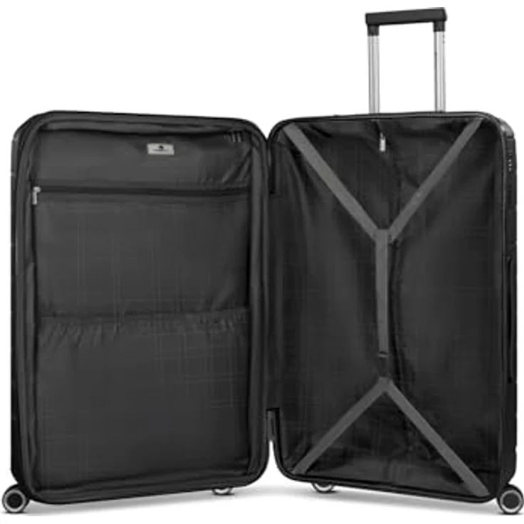 Franky Hartschalen-Trolley London, 4 Rollen, Polypropylen, erweiterbar auf 35 cm mit TSA-Schloss und Wäschefach – Bild 7