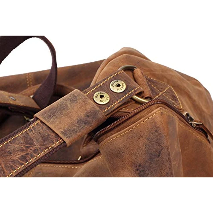 Greenburry Vintage Weekender Reisetasche, Leder 50 cm, braun, 100% Leder, 50 x 26 x 36 cm – Bild 6