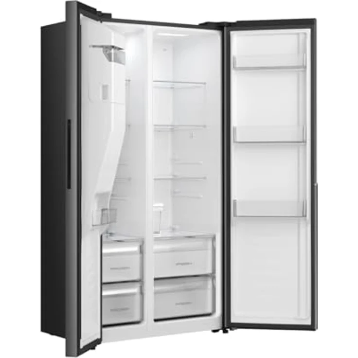 Gorenje NRS917E61BX, Side-by-side Kühl-/Gefrierkombination mit 528 Liter Volumen, NoFrost Plus, Schwarz – Bild 8