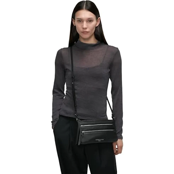 Liebeskind Zena Umhängetasche S, 100% Leder, schwarz, 22 cm x 5 cm x 15 cm – Bild 2