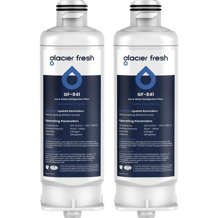 GLACIER FRESH Wasserfilter Ersatz für Samsung DA97-17376B HAF-Qin, 2er Pack, entfernt 97,9% Chlor, bleifrei, BPA-frei