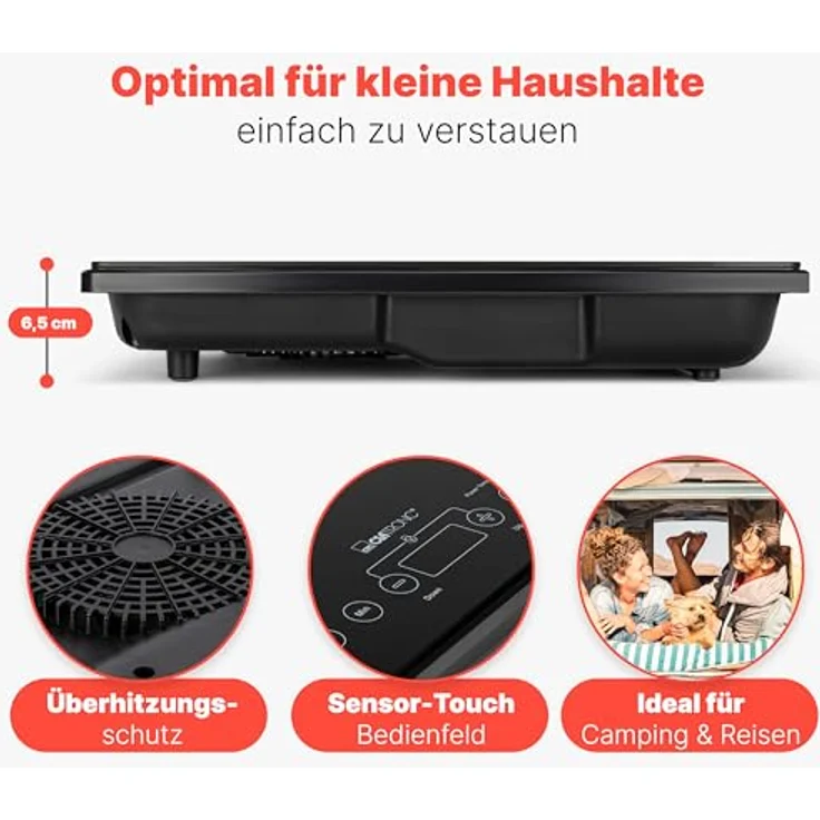 Clatronic EKI 3569, Kochplatte, Betriebsart elektrisch, Breite 29 cm – Bild 5