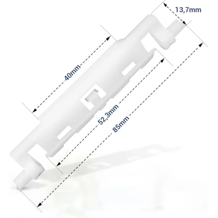 VIOKS Türgrifffeder Weiß für Beko 4244510100 - Kunststofffeder für Kühlschrank-Türgriff, 85 mm Länge, einfache Montage – Bild 2