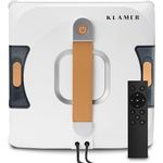 KLAMER Fensterputzroboter, kompaktes Modell mit automatischer Kanten-Erkennung, zwei Reinigungsmodi und Fernbedienung/App Steuerung, absturzsicher