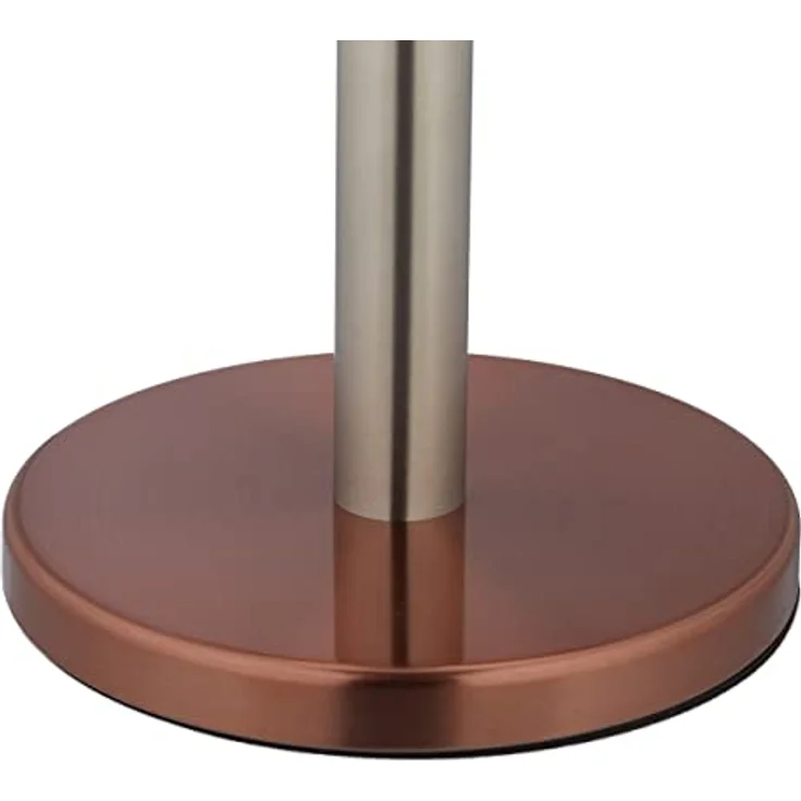 relaxdays Küchenrollenhalter Stehender Küchenrollenhalter aus Edelstahl, freistehend mit schaumstoffgepolstertem Standfuß, Silber/Bronze, H 35 cm, D 15 cm – Bild 7