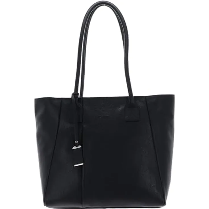 Picard Shopper, eleganter Einkaufstaschen aus echtem Rindsleder, schwarz, mit geräumigem Hauptfach und Zipperverschluss