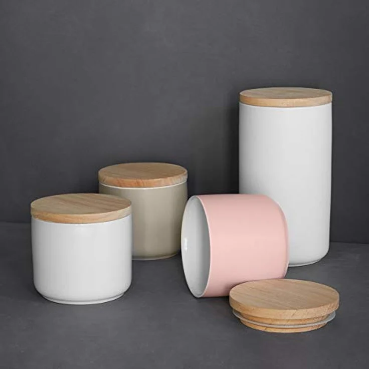 Springlane Kitchen Keramik Vorratsdose Sweet Scandi, 380 ml, Rosa 10x9cm – Bild 6