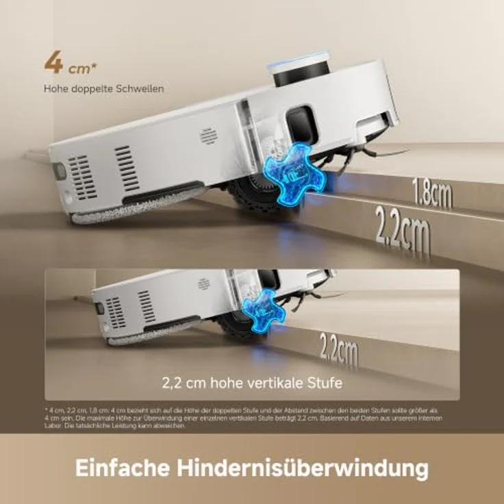 Dreame L60 ULTRA, Beutelloser Saugroboter mit Wischfunktion, Weiß, 35.000 Pa, 0,275 l Staubbehälter, 4,5 l Frischwassertank – Bild 8