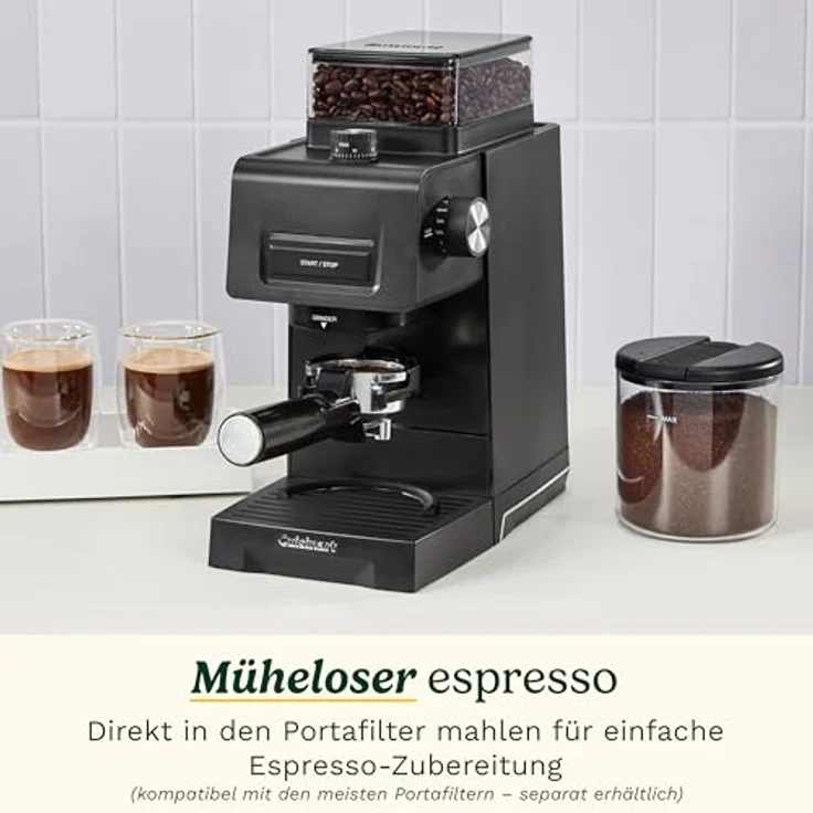 Cuisinart Espresso- & Kaffee-Kegelmahlwerk mit 35 Mahlgradeinstellungen, Antistatik-Technologie und 225 g Bohnenbehälter – Bild 2
