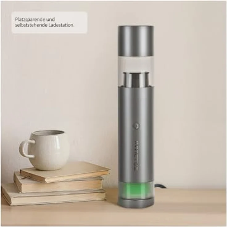 Genius Invictus One Table Deluxe-Set 14-TLG.tragbarer Auto Handstaubsauger 2in1 Luftpumpe Luftgebläse für Tisch Desktop PC Tierhaare, Laufzeit bis 30 Min., HEPA Filter – Bild 2