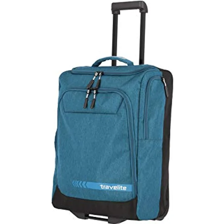 travelite Trolley Reisetasche Größe S Handgepäck, Gepäck Serie KICK OFF: Praktische Reisetasche mit Rollen für Urlaub und Sport, 55 cm, 44 Liter