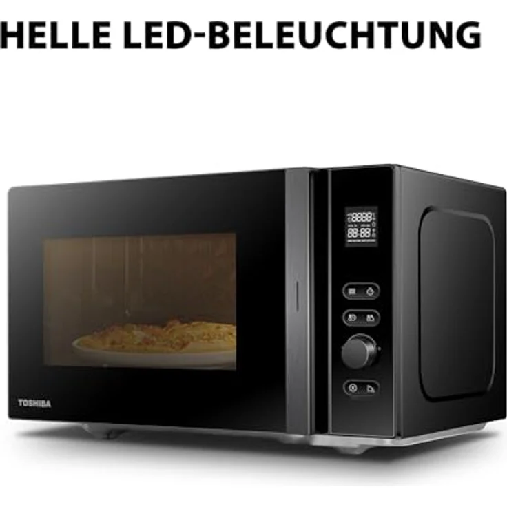 Toshiba MV-MG20T (BK) Mikrowelle, Standgerät, 800 Watt, 20 Liter Garraum, Schwarz – Bild 6