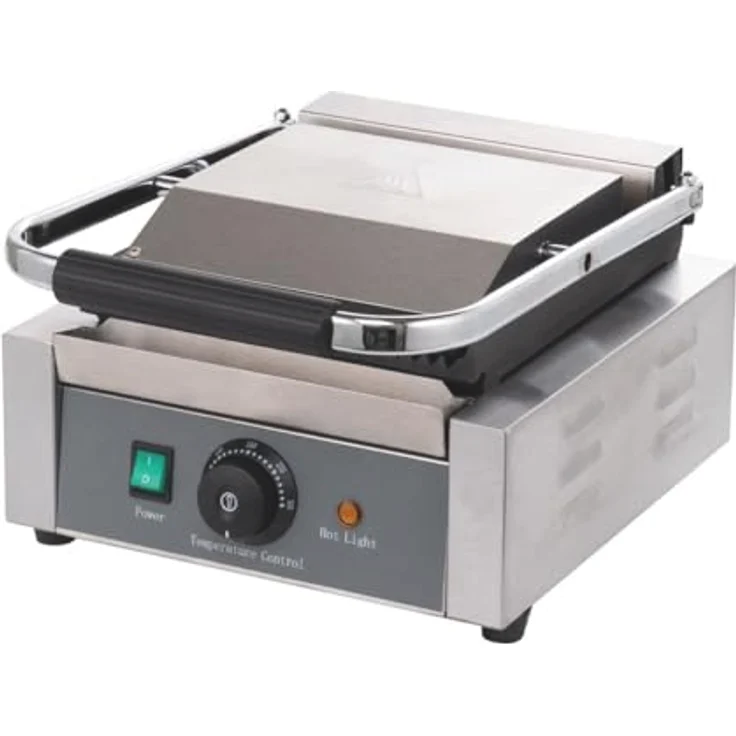GastroHero Kontaktgrill Elektro-Kontaktgrill ECO 1,8 kW, gerillt, 1800 W, Edelstahl, Temperaturregelung von 50-300°C – Bild 3
