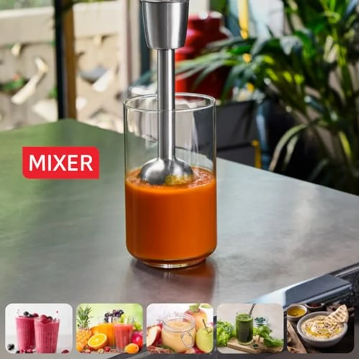 Tefal Stabmixer HB67MB Quickchef+ 3-in-1 XL, 1000 W, Silence-Modus, Schwarz – Bild 6