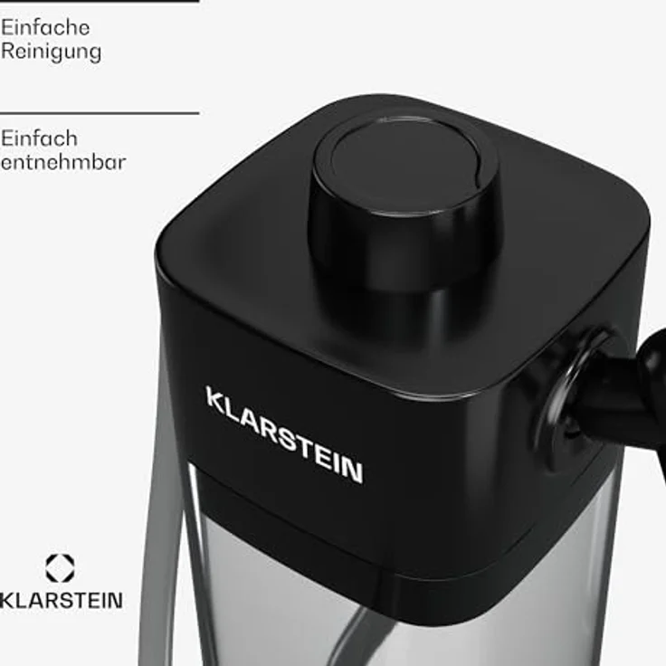 Klarstein SteelPresso Milchaufschäumer 0,55L, elektrisch, für cremigen Milchschaum, einfach zu reinigen, kompatibel mit SteelPresso Kaffeemaschinen, hygienische Oberfläche, transparent – Bild 4