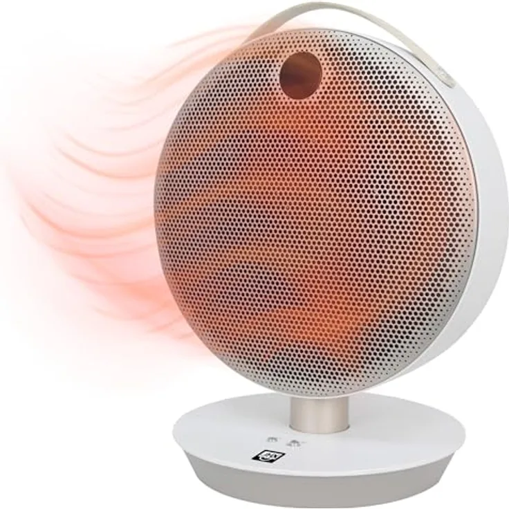SHX Heizlüfter, 2200W PTC Keramik schnelle Heizung, elektrische Schreibtischheizung | 20 °C bis 32 °C | Überhitzungsschutz und Kippschutz, in elegantem Metallgehäuse