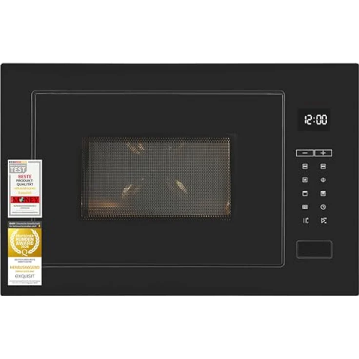 Exquisit Einbau-Mikrowelle EMW525-G-020, 25 l Volumen, 900 W Mikrowelle, 1200 W Grill, 8 Automatikprogramme, Kombi-Funktion – Bild 1