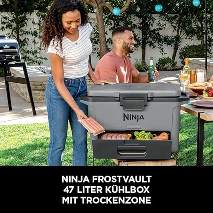 Ninja FrostVault, Kühlbox (47 l) mit langlebiger Eisspeicherung, separater Trockenzone, robust und transportabel – Bild 2