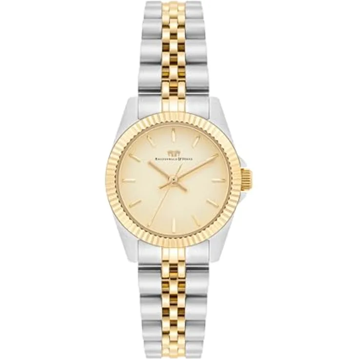 Rhodenwald & Söhne Damen Uhr 10010487, Analog Quarzwerk mit Bicolor Edelstahl Armband Silber/Gold, Wasserdicht bis 5 ATM