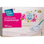 flink & sauber Staubwischer Staubwunder Ersatzbezüge Nachfüllpack, 10 Stück mit frischem Frühlingsduft
