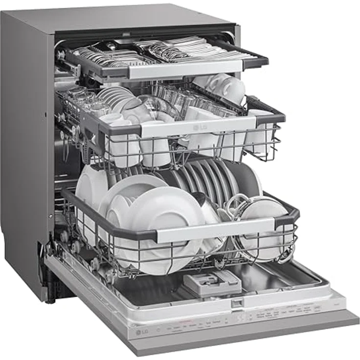 LG DB476TXS, vollintegrierbarer Geschirrspüler, 598 mm breit, 43 dB(A), Inverter Direct Drive®, QuadWash®, TrueSteam®, App-kompatibel – Bild 8