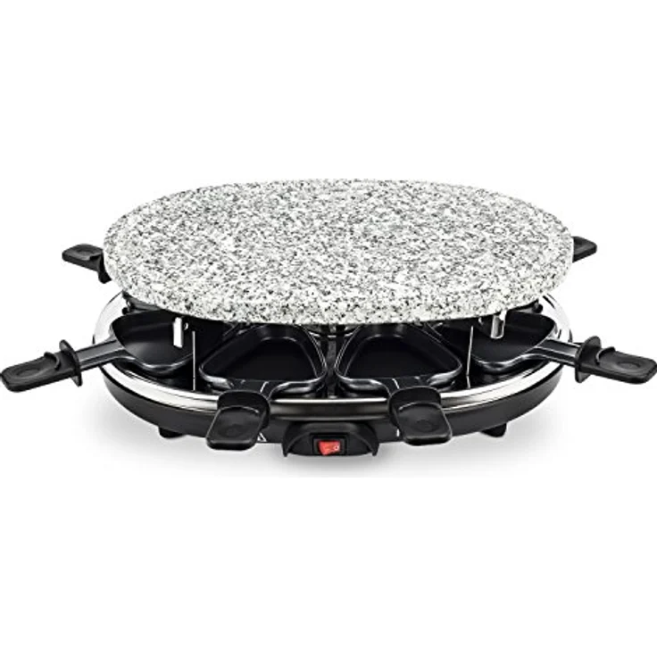 H.Koenig RP85 Raclette-Gerät - 8 Personen - Naturstein-Grillplatte - mit Pfännchen - 900 W - schwarz – Bild 2