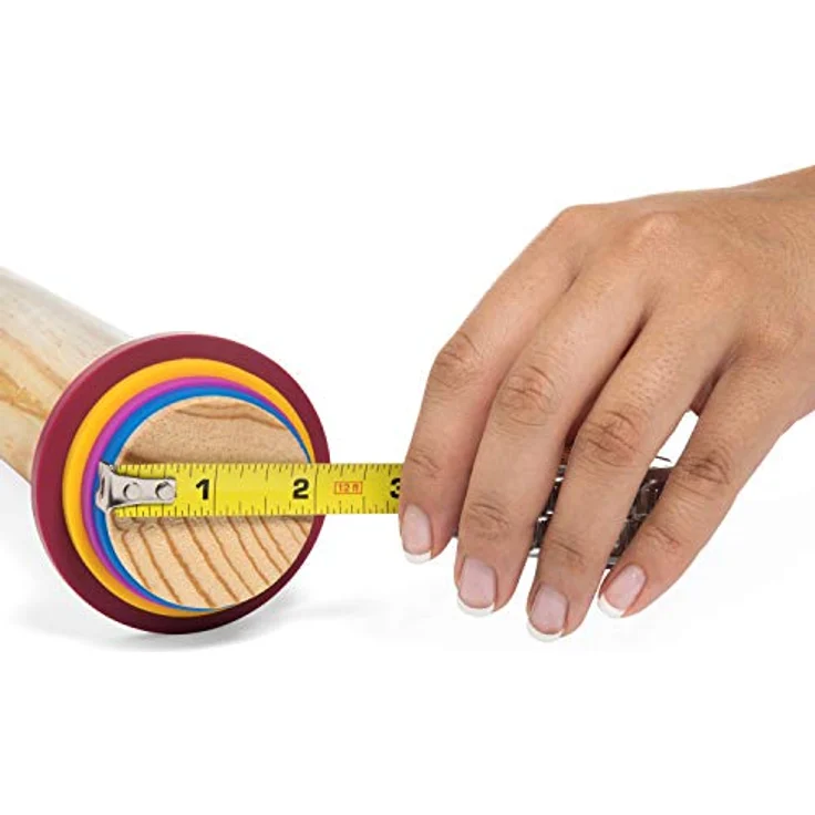 GreenOlive Abstandshalter für Teigrollen, mehrfarbig, flexibel, Silikon, für 4,4 cm bis 5,1 cm breite Teigroller – Bild 6