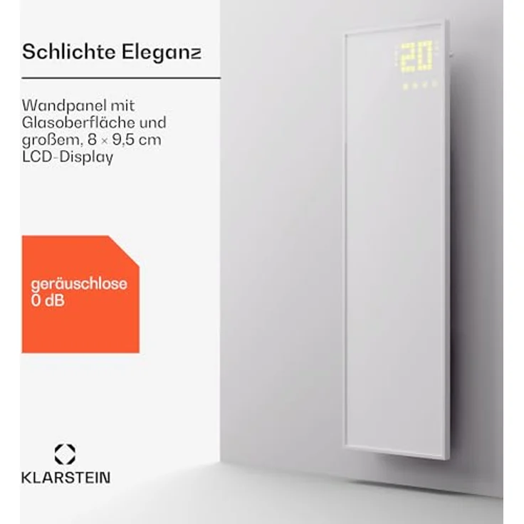 Klarstein Infrarotheizung mit Thermostat, 400W Elektroheizung, Smart Home Infrarotheizung zur Wandmontage, IR mit App-Steuerung & Erkennung Offener Fenster, Effizienter Feuchtraum Heizkörper, weiß – Bild 4