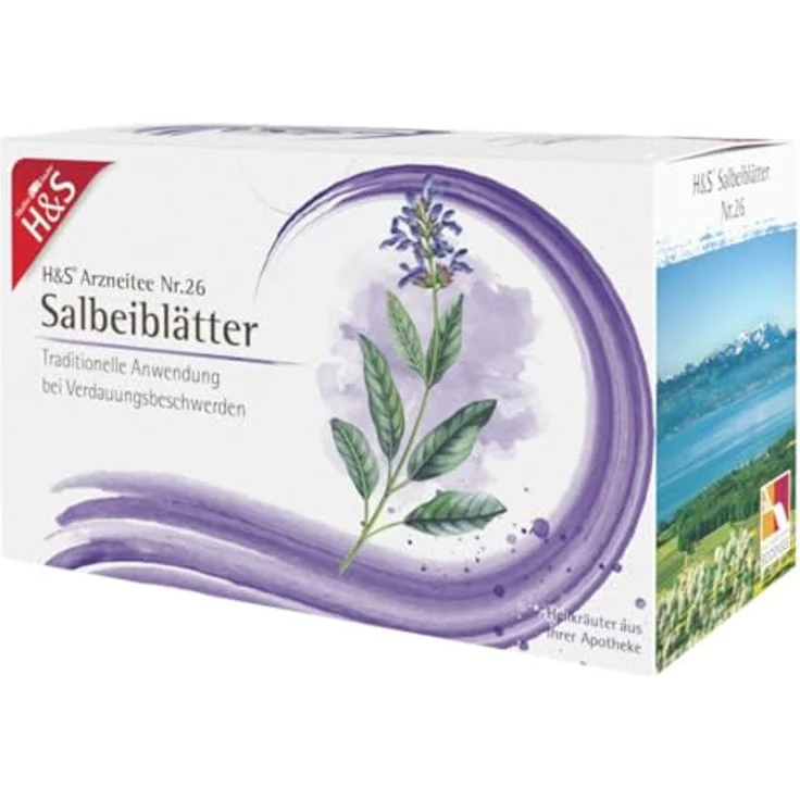 H&S Salbeiblätter Tee, Filterbeutel 20x1,6 g, bei Entzündungen der Mund- und Rachenschleimhaut – Bild 3