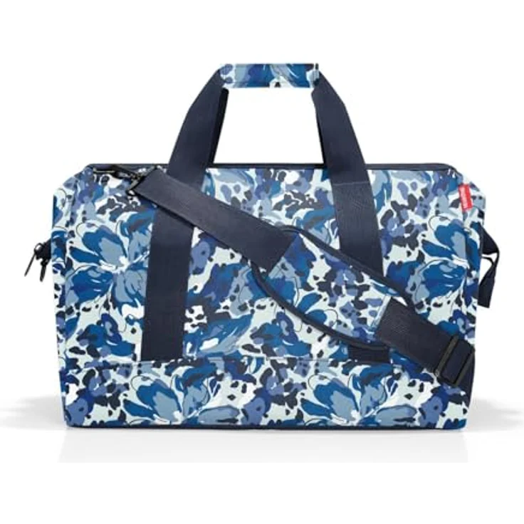 reisenthel Allrounder L Handtasche, praktische Reisetasche mit großem Hauptfach und Steckfächern, flora blue, Blau – Bild 2