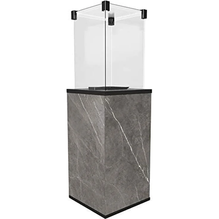 KRATKI Gaskamin Patio Mini | Outdoor Kamin mit Fernbedienung | Gasheizgerät für Terrassen & Garten | Naturali Pietra Grey – Bild 2